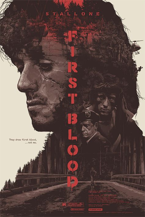 30 Cleverly Illustrated Posters with Double Exposure Effects John Rambo, Movie Artwork, Best Movie Posters, Screen Print Poster, First Blood, Movie Posters Design, Cinema Posters, Alternative Movie Posters, Movie Poster Art