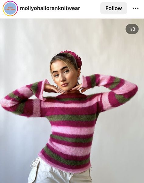 Hot Pink Knit Sweater Outfit, Pink Knit Sweater Outfit, Asian Street Wear, Boho Whimsical, Knit Sweater Outfit, London Models, Princess And The Pea, Pink Knit Sweater, Outfit Check