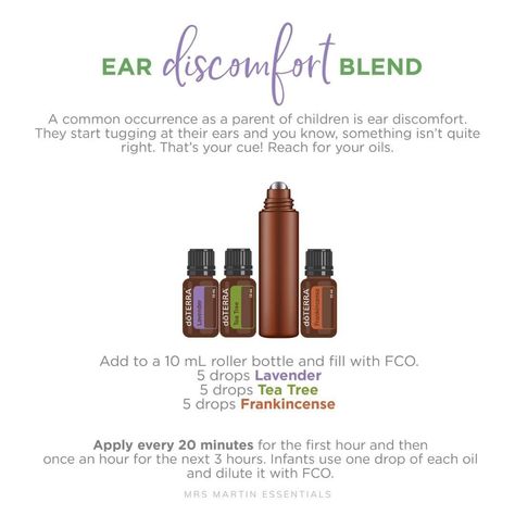 Essential Oils For Earache, Oils For Ear Ache, Essential Oil Blends Roller, Essential Oil Roller Bottle Recipes, Essential Oils For Pain, Doterra Essential Oils Recipes, Oil Remedies, Essential Oils Herbs, Essential Oils Health