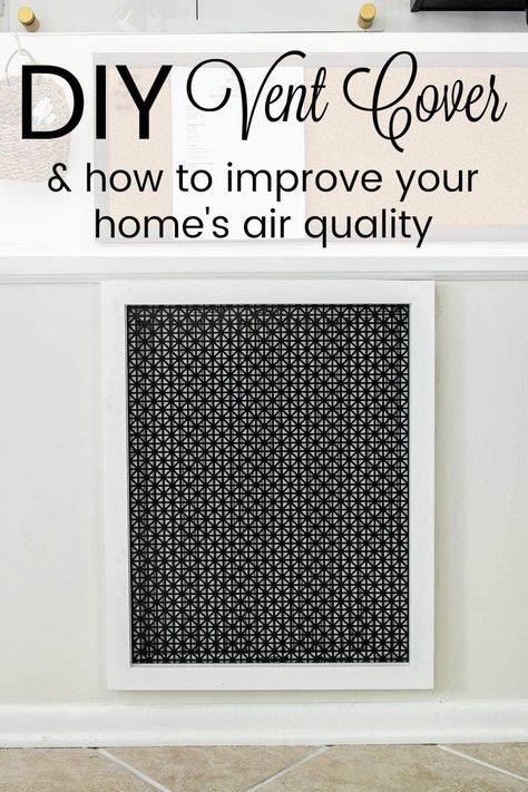 Diy Vent Cover, Vent Covers Diy, Air Return Vent Cover, Cold Air Return, Return Air Vent, Dining Table Makeover, Wall Vents, Air Return, Air Filter Cover