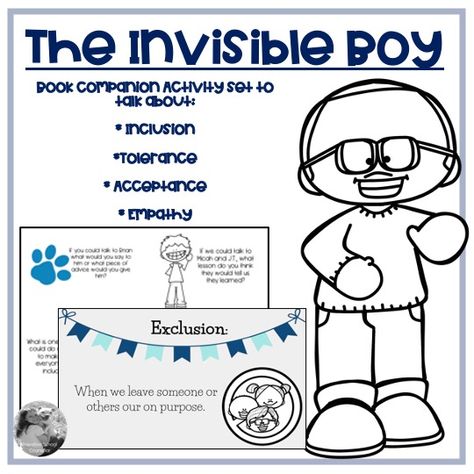 The Invisible Boy – Pawsitive School Counselor The Invisible Boy, Mindfulness Books, People Working Together, Feeling Left Out, First Response, Random Act, Book Companion, Discussion Questions, That One Person