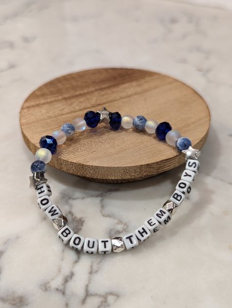 DALLAS COWBOYS Football Fan Nfl Stacking Bracelet How - Etsy Dallas Cowboys Bracelets, Dallas Cowboy Bracelet, Cowboys Logo, Dallas Cowboys Logo, Dallas Cowboys Football, Cowboys Football, Beads Bracelet Design, Bracelet Design, Bracelet Ideas