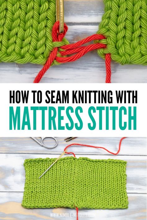 Mattress Stitch Knitting, Knitting Easy, Addi Knitting Machine, Knitting Hacks, Circular Knitting Machine, Knitting Help, Mattress Stitch, Knitting Stitches Tutorial, Knitting Basics