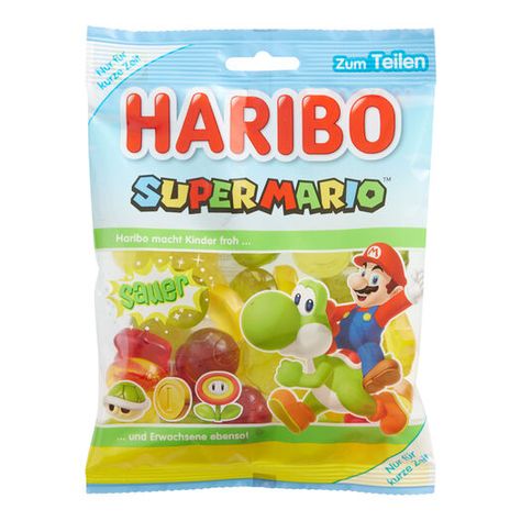 Haribo Sour Super Mario Gummy Candy Set Of 2 by World Market Super Mario Party Food, Mario Bros Birthday Party Ideas, Mario Crafts, Super Mario Bros Birthday Party, Mario Bros Birthday, Super Mario Birthday Party, Mario Birthday Party, Game Snacks, Super Mario Birthday