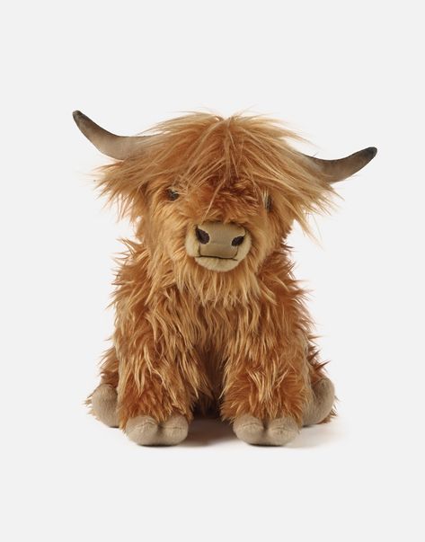 Plush Highland Cow Toy Highland Cow Stuffed Animal, Fluffy Highland Cow, Highland Cow Plush, Crochet Taxidermy, Cow Stuffed Animal, Plush Craft, Long Shaggy, Cow Plush, Cow Toys