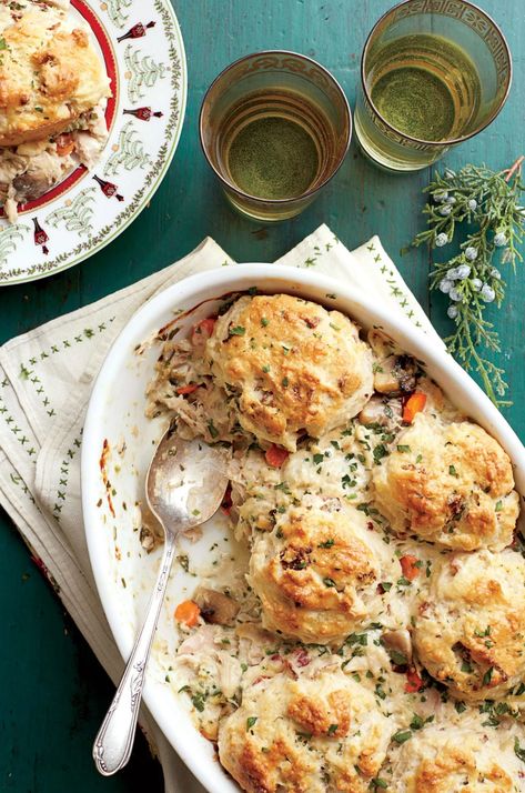 Easter Casseroles, Easter Casserole, Pot Pie Casserole, Southern Living Recipes, Creamy Chicken Casserole, Recipes Southern, Chicken Pot Pie Casserole, Chicken And Biscuits, Comfort Food Southern