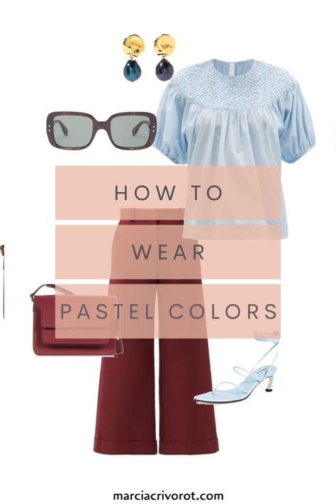 how to wear pastel colors, how to do color combination with pastel colors Psychology Of Colors, Pastel Colors Fashion, Pastel Clothes, Pastel Tops, Pastel Skirt, Chic Style Inspiration, Effortless Chic Style, Outfit Wedding Guest, Pastel Party