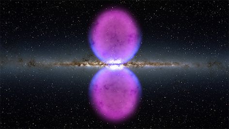 According to Ervin Laszlo, the coherence of the atom and the galaxies is the same coherence that keeps living cells together, cooperating to form life. When a complex system made up of many interacting parts is... Akashic Field, Gamma Rays, Galactic Center, Giant Bubbles, Electromagnetic Spectrum, Neutron Star, Rocket Science, Blowing Bubbles, Bubble Art