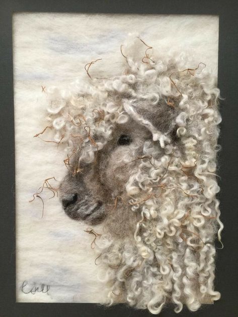 Julie Smith, Tovad Ull, Куклы American Girl, Sheep Crafts, Needle Felting Diy, Wool Felt Projects, Sheep Art, Wet Felting Projects, Felt Pictures