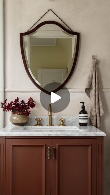 Lone Fox by Drew Michael Scott on Instagram: "IT’S REVEAL DAY!! This tiny bathroom was such a labor of love but well worth it! From plastering over the tile to painting the vanity multiple times, the finishes just work so nicely together! I also want to mention this makeover was done back in September and the plaster still looks brand new! #bathroom #smallbathroom #diy #bathroommakeover" Bathroom Dream, Lone Fox, New Bathroom, Michael Scott, Dream Bathrooms, Tiny Bathroom, January 11, Beautiful Bathrooms, Bathroom Makeover