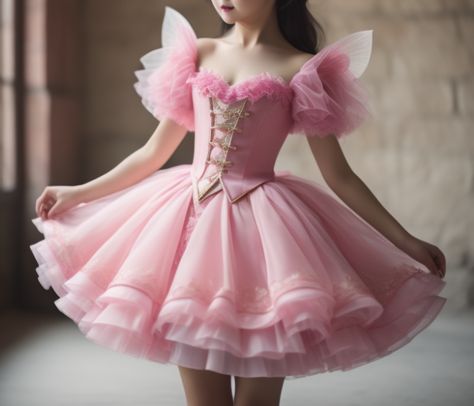 Ballet Princess Costume, Petticoat Outfit Ideas, Pink Magical Girl Outfit, Ballerina Dresses, Pink Ballet Dress, Short Princess Dress, Magical Girl Outfit, Pastel Goth Fashion, Dancers Outfit