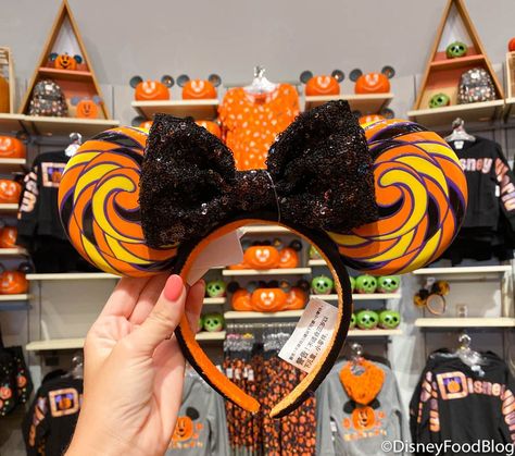 Sneak PEEEEK! SO MUCH Halloween Fun Has Arrived at Disney World Today! Spooky Candy, Disney Ears Headband, Diy Disney Ears, Disney Dress Up, Disney Mouse Ears, Sequined Fabric, Disney Minnie Mouse Ears, Minnie Ears Headband, Embroidered Lettering