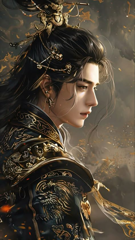 Korean Emperor Art, Chinese Emperor Art, Asian Emperor, China Emperor, Fantasy Attire, Ancient China Aesthetic, Ancient Chinese Characters, China Aesthetic, Chinese Emperor