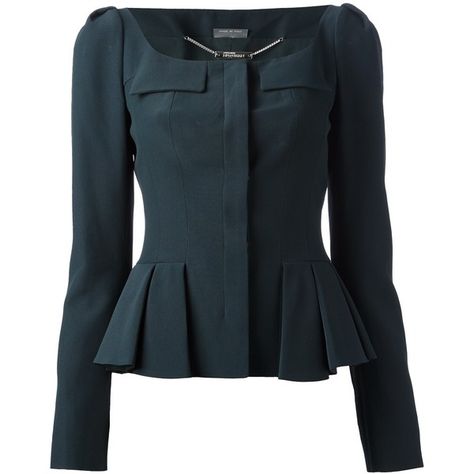 Alexander McQueen Structured Peplum Blazer ($1,271) ❤ liked on Polyvore featuring outerwear, jackets, blazers, coats & jackets, blue, long sleeve peplum jacket, blue peplum blazer, alexander mcqueen jacket, alexander mcqueen and long sleeve blazer Alexander Mcqueen Jacket, Peplum Blazer, Skirt Suits, Peplum Jacket, Special Clothes, Blazer Designs, Work Outfits Women, Formal Attire, Blazers For Women