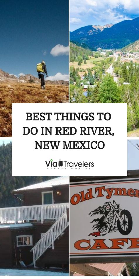 Are you planning to explore the beauty of the Red River, New Mexico? Here are the fun and best things to do in Red River that you should not miss. Red River New Mexico, Mexico Bucket List, Taos Ski Valley, Travel New Mexico, New Mexico Homes, Outdoor Adventure Gear, Best Campgrounds, Whitewater Rafting, River Rafting