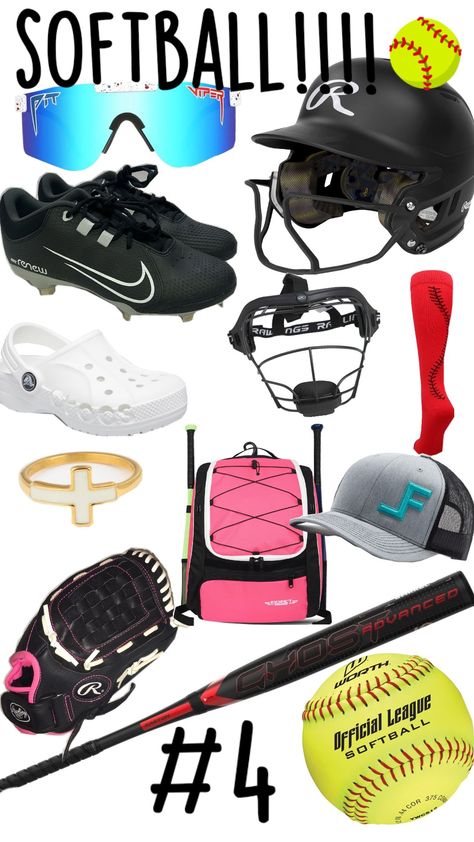 Softball!!!! Softball Plays, Softball Aesthetic, Inspirational Volleyball Quotes, Softball Hair, Cute Sporty Hairstyles, Softball Gear, Softball Stuff, Softball Equipment, Softball Season