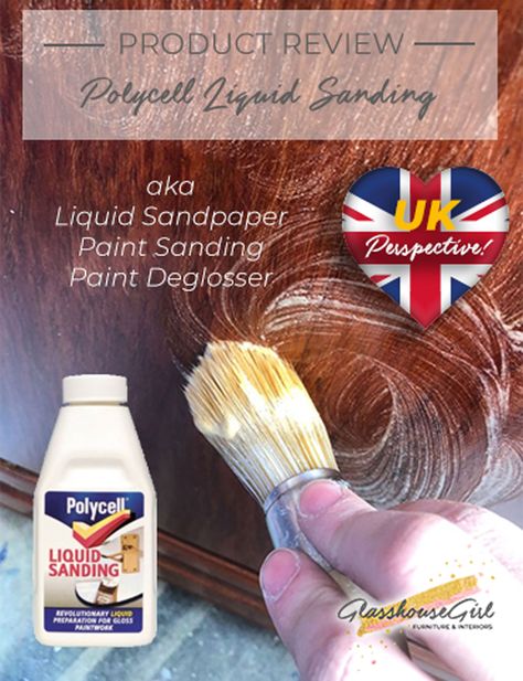 Does liquid sanding which is also called deglosser in the US work?  A UK perspective! Liquid Sandpaper, Laminate Furniture, Diy Step By Step, Product Review, Furniture Legs, Very Excited, Glass House, Vintage Pieces, Paint Job