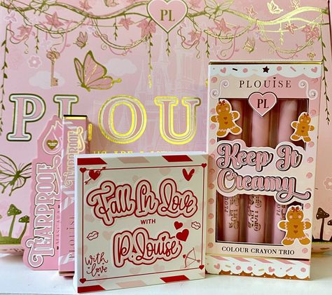 P Louise Makeup Bundle New  | eBay Plouise Base, Plouise Makeup Eyes, Plouise Makeup Products, P Louise Blush, P Louise Makeup, Plouise Makeup Lip Oil, Cosmetic Labels, Makeup Bundles, Color Crayons