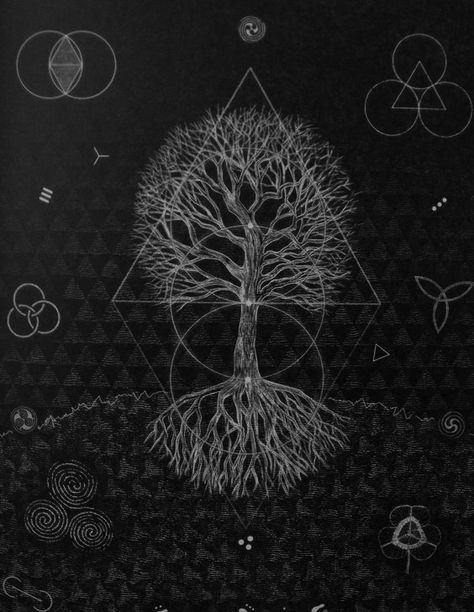 Fractal Tree Tattoo, Tree Of Life Geometry, Sacred Geometry Tree Of Life, Tree Tarot, Tree Tattoo Drawings, Ascension Art, Tattoos Family, Tattoo Tree, Geometric Trees