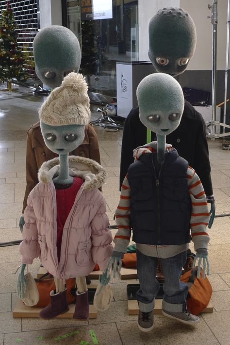 Argos alien family Halloween Props, Puppets, Deadpool, Hard Hat, Winter Jackets, Dolls, Halloween, Hats, Fictional Characters