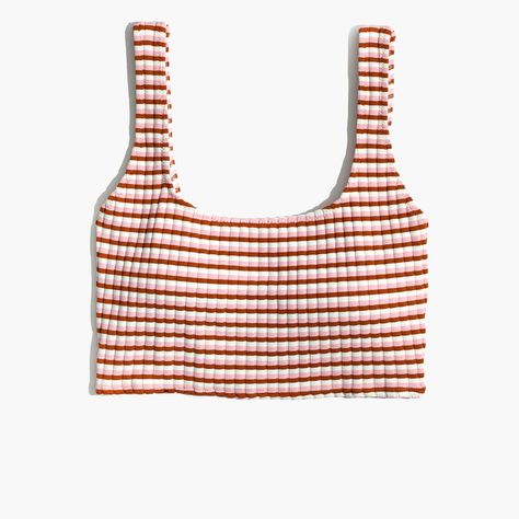 Madewell X Solid & Striped Jamie Bikini Top In Canyon Stripe Retro Boutique, La Girls, Striped Bathing Suit, Shorts Skirt, Hippie Look, High Waisted Swim, Solid & Striped, Swim Top, Swimsuit Tops