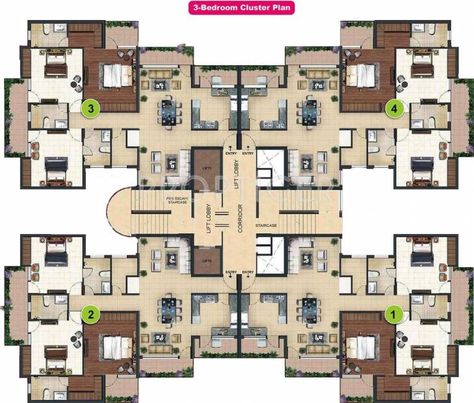 Riddhi Siddhi, Secret Rooms In Houses, Residential Building Plan, Architecture Symbols, Apartment Plan, Small Cabin Plans, Plan Image, Project House, Plans Architecture