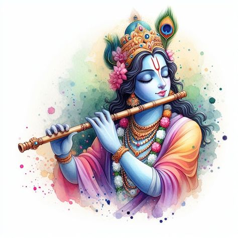 Cute Kanha Ji Images For Wallpaper, Shrinathji Image, Krishna Art Paintings, Cute Krishna Painting, Krishna Ji Painting, Krishna Ji Images, Krishna Watercolor Painting, Kanha Painting, Krishna Vector