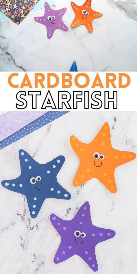 Water Animal Activities For Preschool, Water Animals Activities For Kids, Ocean Crafts Preschool, Starfish Template, Starfish Craft, Sea Animal Crafts, Ocean Animal Crafts, Under The Sea Crafts, Starfish Art