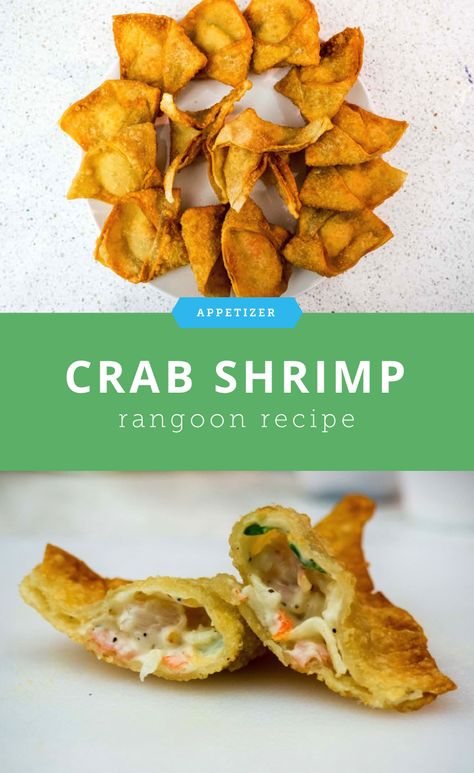 Shrimp And Crab Rangoon, Crab Stuffed Shrimp Rangoon, Shrimp Rangoon Recipe, Shrimp Rangoon, Crab And Shrimp Recipe, Seafood Night, Crab Stuffed Shrimp, Football Snacks, Recipes Appetizers