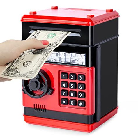 Atm Bank, Money Saving Box, Kids Toys For Boys, Money Safe, Savings Box, Kids Electronics, Play Money, Kids Money, Money Bank