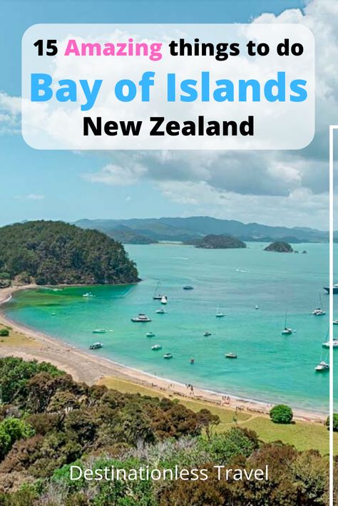 The Bay of Islands is one of the most beautiful places on New Zealand's North Island. But there is more than what meets the eye when it comes to the Bay of Islands, and there is more to do there then just chilling at the beach. In this blog, you'll learn about 15 unique and amazing things to do in the Bay of Islands, New Zealand. From wildlife to cruises to waterfalls to hikes - this blog has it all for planning your trip to the Bay of Islands, New Zealand. Road Trip New Zealand, Curacao Island, Chilling At The Beach, Wisconsin State Parks, North Island New Zealand, New Zealand Adventure, Spain Culture, Bay Of Islands, Visit New Zealand