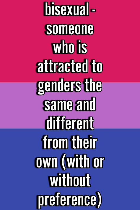 not all bisexuals experience a preference for gender, but some do! bisexuals can experience attraction to any number of genders (2+) and that does not mean just men and women! Bisexual Meaning, Pride Art, To My Parents, Lgbtq Pride, In The Heights, Love Her, Meant To Be, Men And Women, Collage