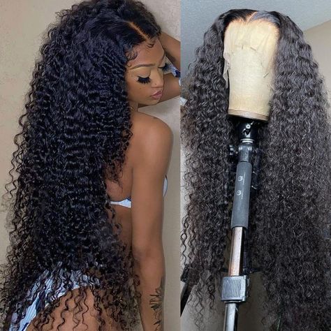 Luvin 30 40 inch 250 Density 13x6 Lace Deep Wave Human Hair Wigs 360 Water Curly Lace Frontal Hair Wig 5x5 Closure Wig For Women _ - AliExpress Mobile 613 Wigs, Curly Lace Frontal, Long Human Hair Wigs, Virgin Hair Wigs, Frontal Hairstyles, 100 Human Hair Wigs, Curly Lace Front Wigs, Curly Human Hair Wig, Brazilian Human Hair