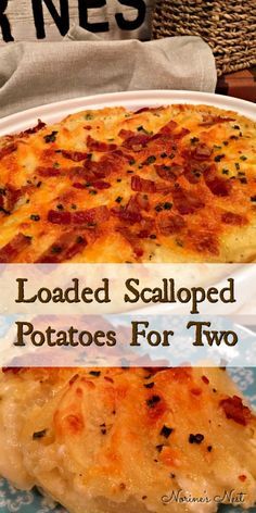 Scalloped Potatoes For Two, Thanksgiving Dinner For 2, Loaded Scalloped Potatoes, Potatoes Loaded, Single Serve Meals, Scalloped Potato, Cooking Desserts, Recipe For 1, Easy Meals For Two