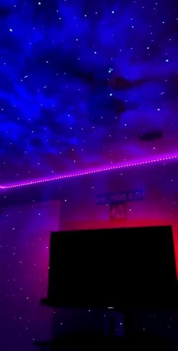 Led Galaxy Lights Bedroom, Galaxy Lights Bedrooms, Led Lights Bedroom Ideas Decoration, Led Lights Video, Room With Led Lights, Led Light Video, Led Bedroom Lights, Bedroom Decor Led Lights, Led Lights Room