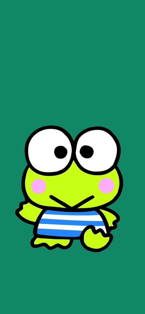 Keroppi Wallpapers Aesthetic, Keroppi Wallpapers, Cool Blue Wallpaper, Wallpapers Summer, Hello Kitty Keroppi, Wallpapers Halloween, Pink Wallpaper Desktop, Aesthetic Character, Mint Green Wallpaper