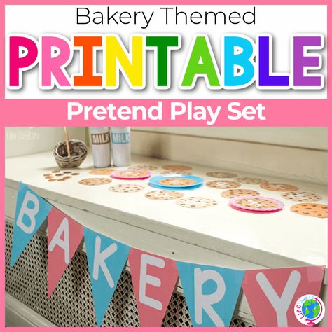 Bakery Pretend Play Free Printable, Dramatic Play Coffee Shop Ideas, Cookie Dramatic Play Center, Grocery Store Pretend Play Free Printables, Bakery Dramatic Play Preschool Free Printable, Baking Dramatic Play, Dramatic Play Bakery Preschool, Play Menu Printable Free, Bakery Dramatic Play Printables Free