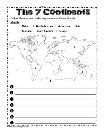 Name the Continents Oceans And Continents Worksheet, 7 Continents Printable Free, 7 Continents Activities, 7 Continents Worksheet, Continent Worksheet, Continent Activities, Continents Activities, Map Skills Worksheets, Teaching Worksheets