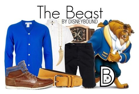 "The Beast" by leslieakay ❤ liked on Polyvore featuring Accutron by Bulova, Myths, River Island, Comme des GarÃ§ons, Brooks Brothers, Steve Madden, Peggy Li, women's clothing, women and female Princesses Outfits, Beast Outfit, Dapper Day Outfits, Disney Character Outfits, Disney Dapper Day, Princess Inspired Outfits, Beast Costume, Disney Themed Outfits, Disney Board