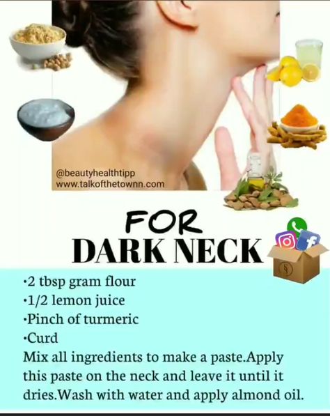 Remedy For Dark Neck, Lightening Dark Spots, Dark Neck, Glowing Skin Diy, Rashid Khan, Remedies For Glowing Skin, Skin Tone Makeup, Tone Makeup, Skin Care Hacks