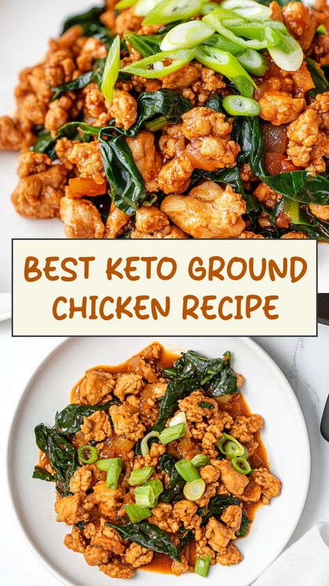 Discover delicious keto ground chicken recipes that are perfect for your low-carb lifestyle. From flavorful ground chicken lettuce wraps to savory stuffed bell peppers, these recipes are easy to make and packed with protein. Whether you're following a keto diet or simply looking for healthy dinner options, these mouthwatering dishes will surely satisfy your cravings. Try out new ways to cook with ground chicken and enjoy tasty meals that are both nutritious and satisfying. Kickstart your culinar Ground Chicken Paleo, Ground Chicken In Crockpot, Ground Chicken Carnivore Recipes, Optavia Ground Chicken Recipes, Ground Chicken Keto Recipes, No Carb Chicken Recipes, Low Carb Ground Chicken Recipes, Keto Ground Chicken Recipes, Recipes Using Ground Chicken