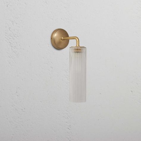 Brass Spotlights, Small Wall Lights, Antique Wall Lights, Antique Brass Lighting, Glare Light, Interior Wall Lights, Interior Lights, Fluted Glass, Deco Luminaire