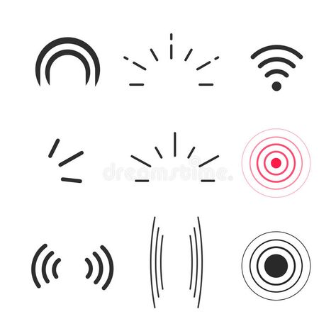 Signal icons vector, radio signals waves and light rays symbols royalty free illustration Symbols Illustration, Radio Icon, Question Mark Icon, Light Bulb Icon, Computer Vector, Radio Waves, Radio Design, Waves Icon, Time Icon