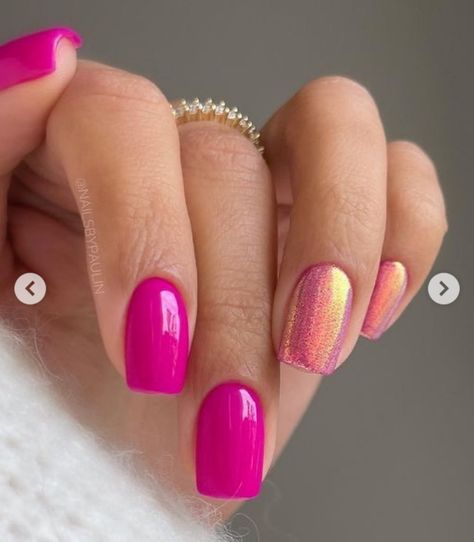 Spring 2024 Manicure, Pastel Neon Nails, Pink Gel Nails Designs, Pink Gel Nails, Simple Gel Nails, Her Nails, Kandy, Dipped Nails, Gel Nail Designs