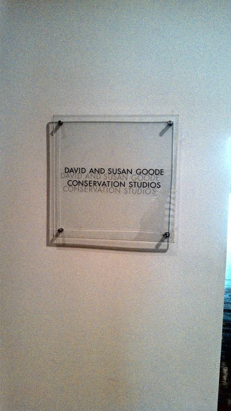 Virginia Museum of Fine Arts - David and Susan Goode Conservation Studios Dedication Museum Plaque Design, Donor Signage, Bio Lab, Jewellery 2023, Exhibition Signage, Small Museum, Seoul Cafe, Recognition Ideas, Lawyer Office