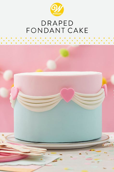 Basic Fondant Cake Design, Fondant Cakes For Beginners, Simple Fondant Cake Design, Fondant Cake Designs Ideas, Pink Fondant Cake, Simple Fondant Cake, Cakes Without Fondant, Cake Shake, Funny Cakes