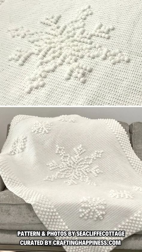 Snowflake Blanket Crochet Pattern Free, Crocheted Christmas Baby Blankets, Granny Square Crochet Pattern Free Afghans, Crochet Christmas Baby Blanket, Snowflake Crochet Blanket Pattern, Snowflake Afghan Crochet, Crochet Snowflake Blanket Pattern, Crochet Winter Blanket Free Pattern, Christmas Blanket Patterns Free