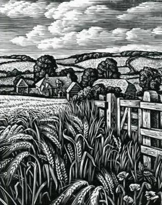 Summer Fields, Relief Prints, Affiches D'art Déco, Woodcut Art, Lino Cuts, Relief Printing, Lino Cut, Linocut Art, Woodcuts Prints