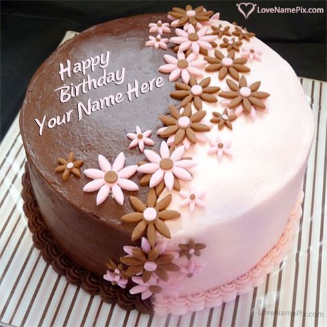 Edit Options Decorated Birthday Cake With Name Photo - Happy Birthday Wishes Birthday Cake For Brother, Birthday Cake Write Name, Birthday Cake Writing, Birthday Cake With Name, Cake With Name, Cake Writing, Birthday Cake Pictures, Birthday Cake With Flowers, Happy Birthday Wishes Cake