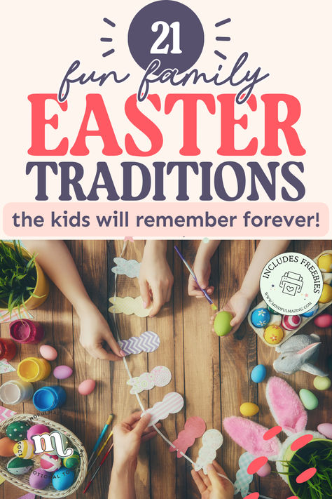 Hop on into these fun Easter traditions for family. If you are looking for easy ways to make Easter special for your kids and unique ways to celebrate Easter with kids, we’ve listed 20 fun, new ideas. These family Easter traditions will be passed down from generation to generation and provide family memories for years to come. Christian Easter Traditions Family, Easter Traditions For Kids, Easter Traditions Family, Fun Easter Traditions, Easter With Kids, Easter Family Pictures, Traditions For Kids, Tradition Ideas, Unique Easter Gifts